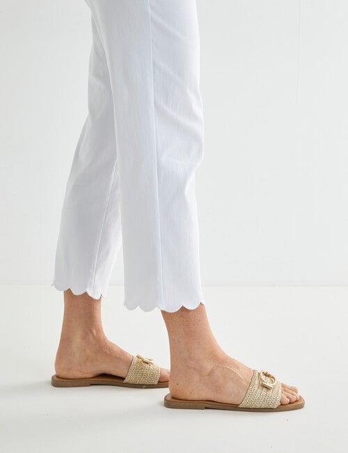 Ella J Scalloped Leg Crop, White product photo View 04 L
