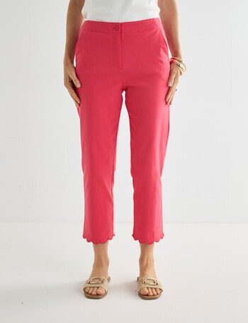 Ella J Scalloped Leg Crop, Poppy product photo