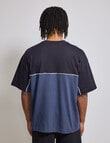 AIR SPACE Linebreak Tee, Black & Blue product photo View 03 S