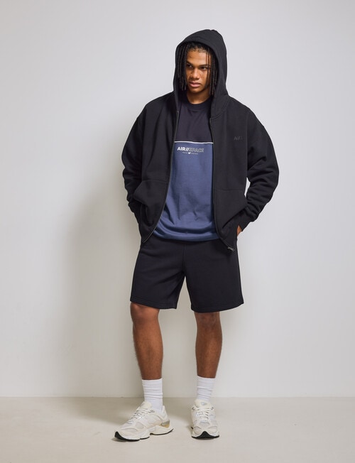 AIR SPACE Linebreak Tee, Black & Blue product photo View 05 L