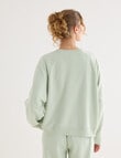 Zest Lounge Loop Back Raglan Sweater, Leaf product photo View 02 S