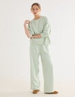 Zest Lounge Loop Back Raglan Sweater, Leaf product photo View 06 S