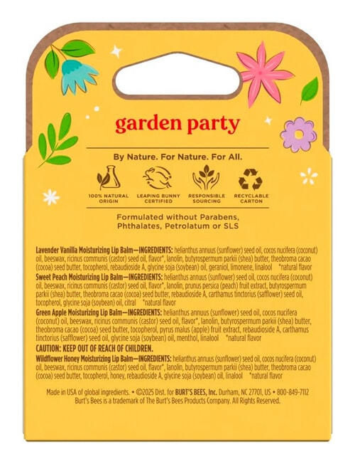 Burts Bees Garden Party, 4-Pack product photo View 29 L