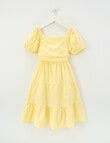 Switch Emma Textured Puff Sleeve Dress, Lemon product photo