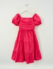 Switch Emma Textured Puff Sleeve Dress, Raspberry product photo