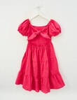 Switch Emma Textured Puff Sleeve Dress, Raspberry product photo View 02 S