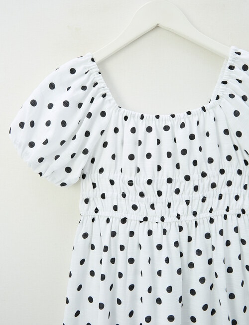 Switch Spot Mia Puff Sleeve Dress, Vanilla product photo View 02 L