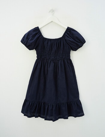 Switch Broderie Mia Puff Sleeve Dress, Navy product photo