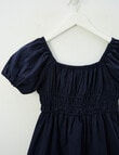 Switch Broderie Mia Puff Sleeve Dress, Navy product photo View 02 S