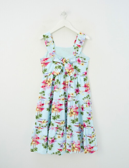 Switch Tropical Bow Back Tiered Dress, Baby Blue product photo View 02 L