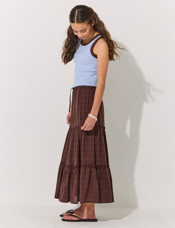 Switch Margot Maxi Skirt, Chocolate product photo