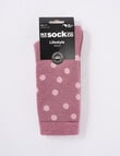 NZ Sock Co. Merino Cushion Crew Sock, Blush Pink Spot product photo View 02 S