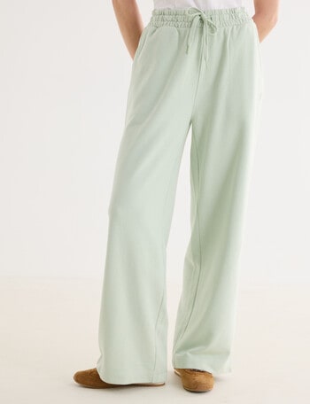 Zest Lounge Loop Back Wide Leg Pant, Leaf product photo