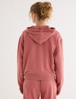 Zest Lounge Loop Back Zip Through Hoodie, Terracotta product photo View 02 S