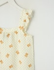 Sleep Squad Dot Bear Cheese Cloth PJ Set, Creamy White, 8-16 product photo View 03 S