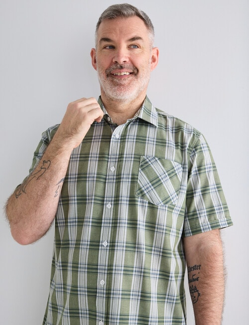 Chisel Mason Short Sleeve Shirt, Khaki product photo View 03 L