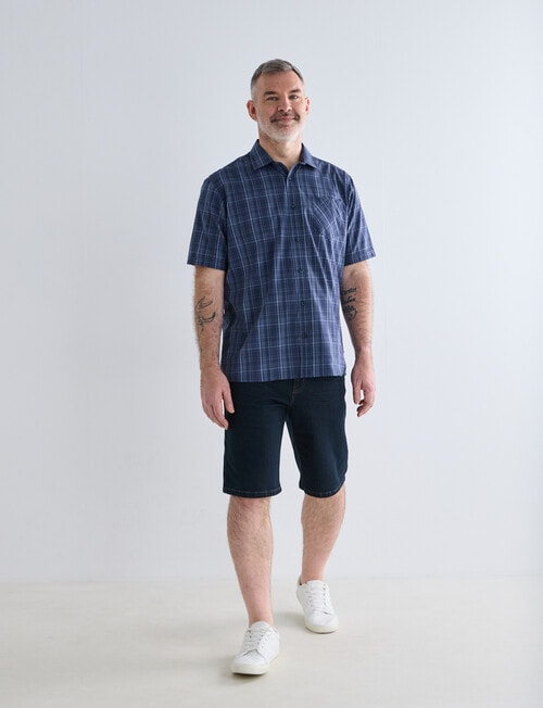 Chisel Mason Short Sleeve Shirt, Navy product photo View 03 L