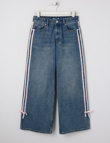 Switch Gia Bow Tape Baggy Jean, Vintage Blue product photo