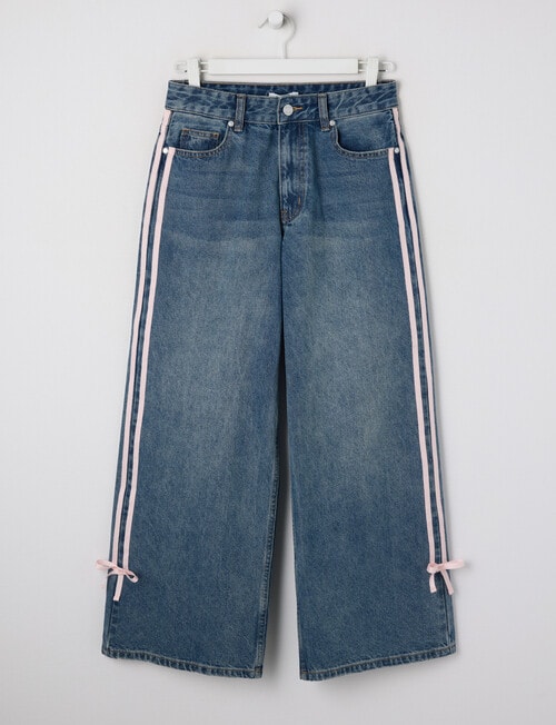 Switch Gia Bow Tape Baggy Jean, Vintage Blue product photo