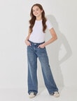 Switch Abbie Straight Leg Jean, Washed Mid Blue product photo