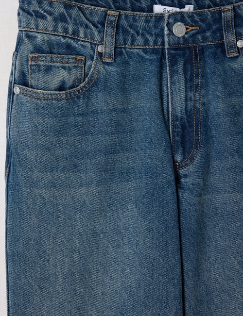 Switch Abbie Straight Leg Jean, Washed Mid Blue product photo View 03 L