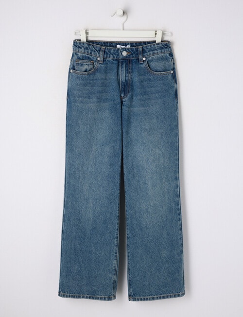 Switch Abbie Straight Leg Jean, Washed Mid Blue product photo View 04 L