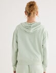 Zest Lounge Loop Back Zip Through Hoodie, Leaf product photo View 02 S