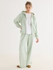 Zest Lounge Loop Back Zip Through Hoodie, Leaf product photo View 06 S