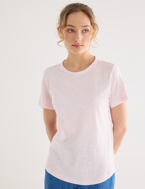 Zest Organic Cotton Short Sleeve Tee, Crystal Pink product photo