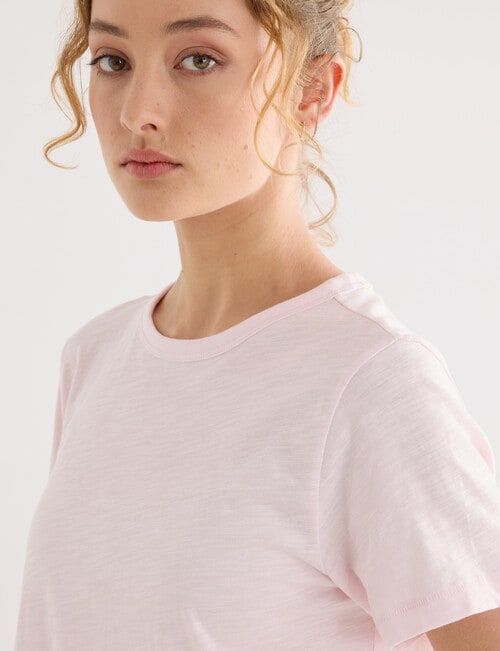 Zest Organic Cotton Short Sleeve Tee, Crystal Pink product photo View 04 L