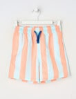 Mac & Ellie Stripe Volley Short, Ice product photo