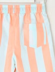 Mac & Ellie Stripe Volley Short, Ice product photo View 03 S