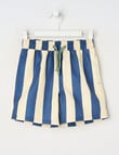 Mac & Ellie Stripe Volley Short, Butter & Blue product photo