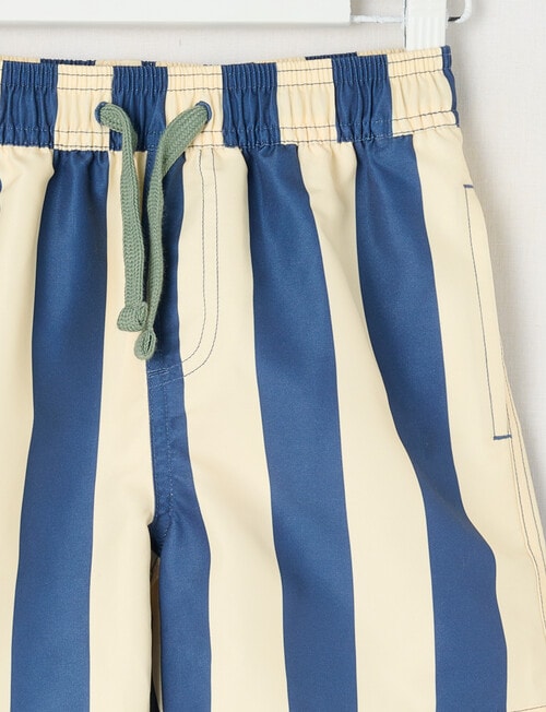 Mac & Ellie Stripe Volley Short, Butter & Blue product photo View 02 L
