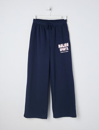 Switch Malibu Sport Wide Leg Trackpant, Navy & Baby Pink product photo