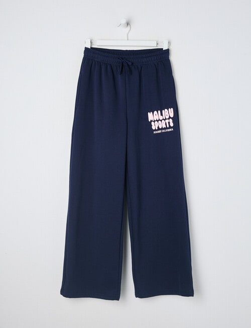 Switch Malibu Sport Wide Leg Trackpant, Navy & Baby Pink product photo