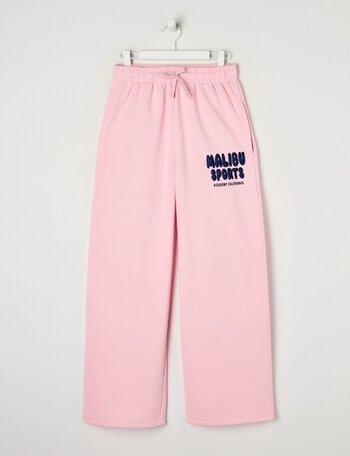 Switch Malibu Sport Wide Leg Trackpant, Baby Pink & Navy product photo