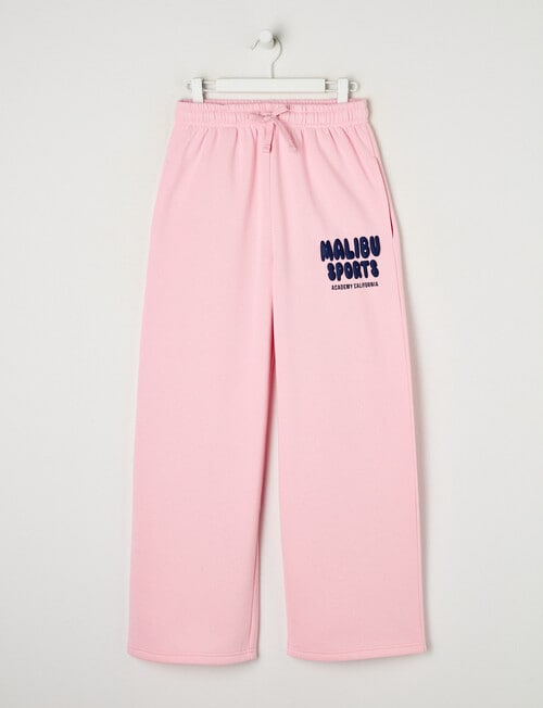 Switch Malibu Sport Wide Leg Trackpant, Baby Pink & Navy product photo