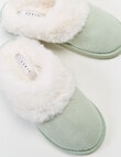 Lyric Lola Faux Suede Scuffs, Mint product photo View 02 S