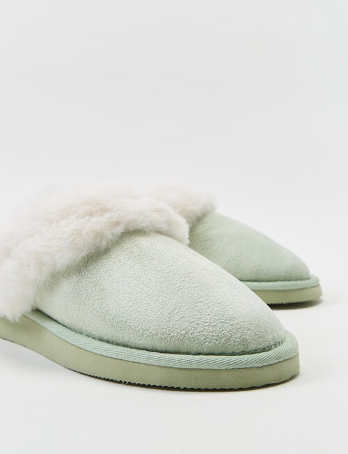 Lyric Lola Faux Suede Scuffs, Mint product photo View 03 L