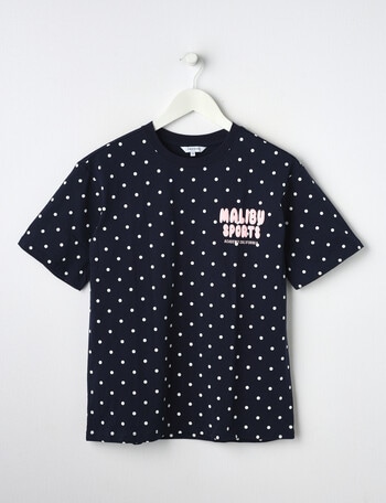 Switch Malibu Spots Oversized Short Sleeve Tee, Navy product photo