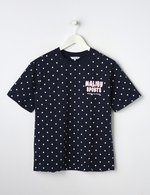 Switch Malibu Spots Oversized Short Sleeve Tee, Navy product photo