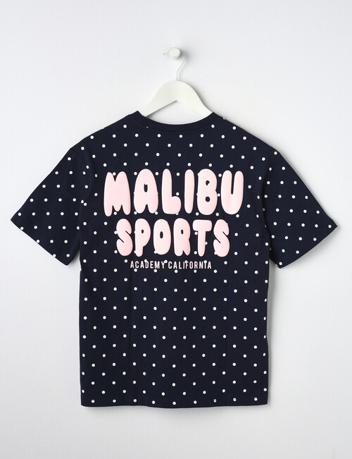Switch Malibu Spots Oversized Short Sleeve Tee, Navy product photo View 02 L