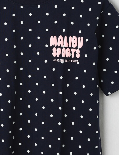 Switch Malibu Spots Oversized Short Sleeve Tee, Navy product photo View 03 L