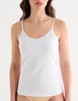 Lyric Cotton 2-Way Cami, White product photo