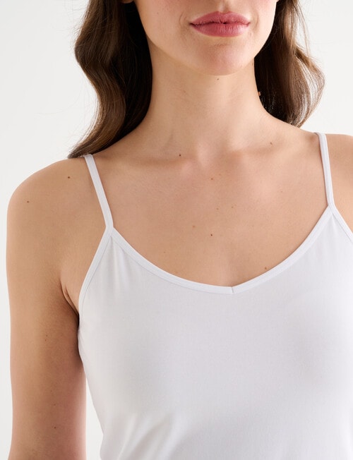 Lyric Cotton 2-Way Cami, White product photo View 03 L