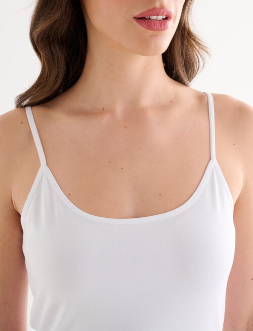 Lyric Cotton 2-Way Cami, White product photo View 05 L