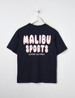 Switch Malibu Oversized Short Sleeve Tee, Navy & Pink product photo View 02 S