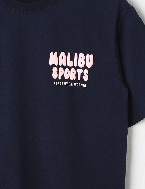 Switch Malibu Oversized Short Sleeve Tee, Navy & Pink product photo View 03 L