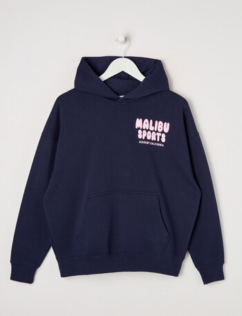 Switch Malibu Sports Oversized Hoodie, Navy & Baby Pink product photo